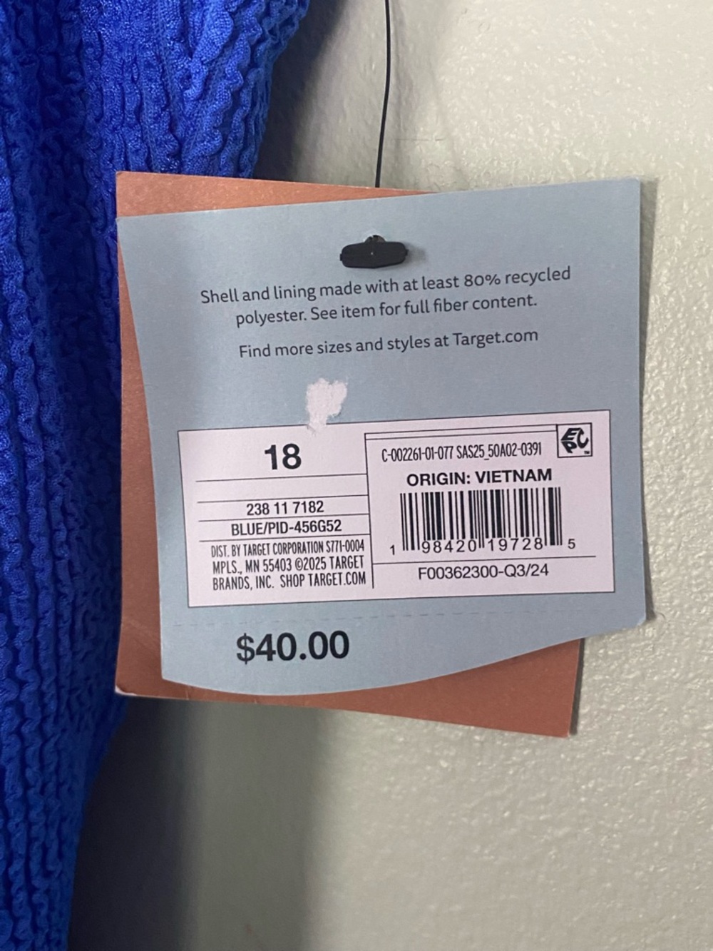Shade and Shore One Piece Swimsuit Royal Blue Womens Plus Size 18 NWT - Picture 8 of 10